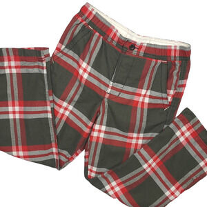 Abercrombie Men's Flame-Resistant Sleepwear Pajama Pants Sz Large Red Plaid EUC